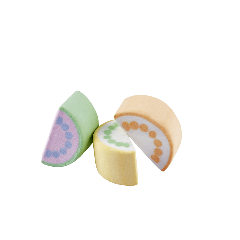 Bulgari Agostino Marshmallow - extruded slices mix of colors