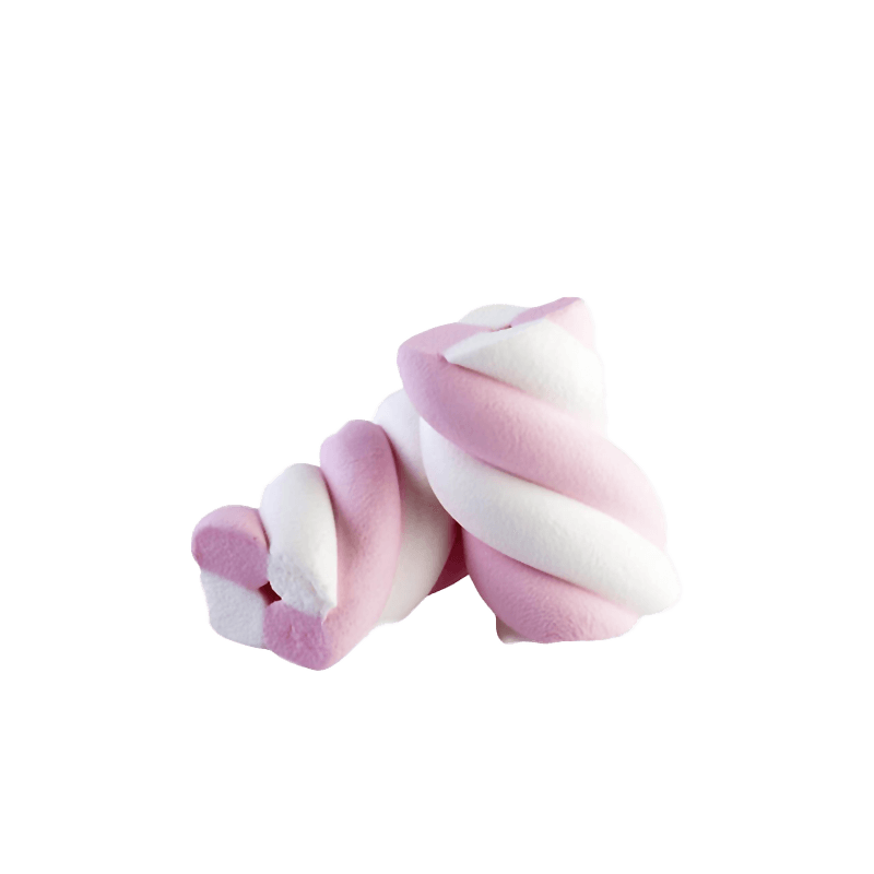 Bulgari Agostino Marshmallow - extruded braid white and pink