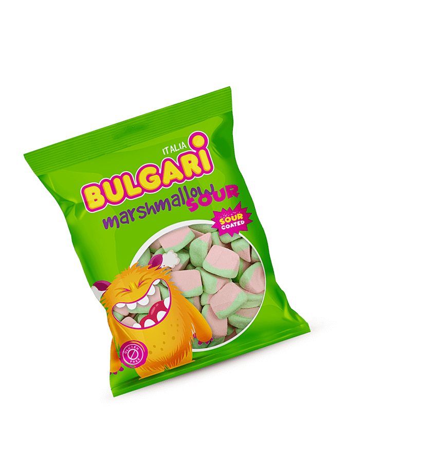 Marshmallow Bulgari Agostino busta sour coated