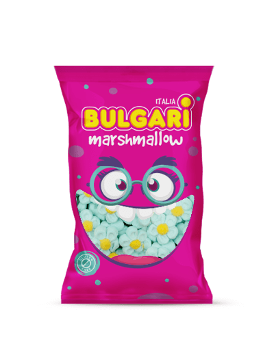 Bulgari Agostino Marshmallow - maxi bag with 3D blue daisies