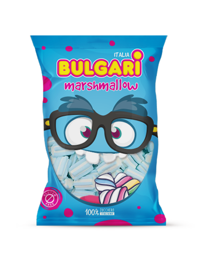 Bulgari Agostino Marshmallows - maxi bag with pink and blue striped extruded
